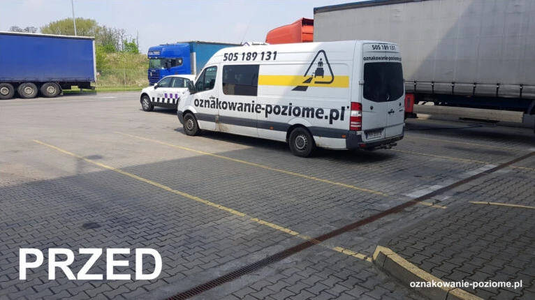 Usuwanie linii wodą pod ciśnieniem "Przed"